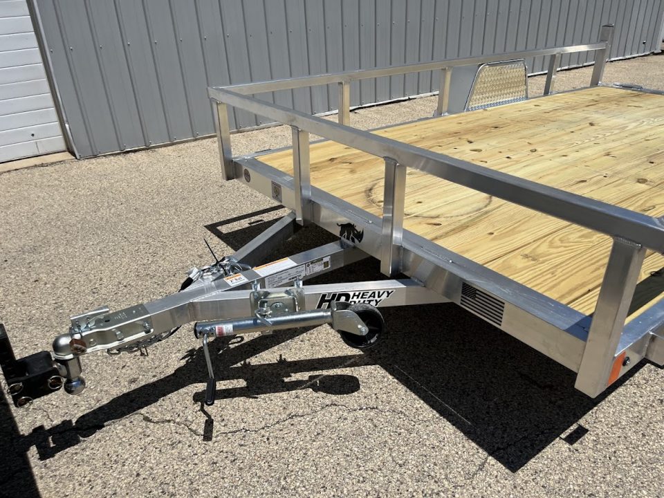 New 2026 Black Rhino Aluminum 81"x12' EXS712 w/ Wood Deck Utility Trailer