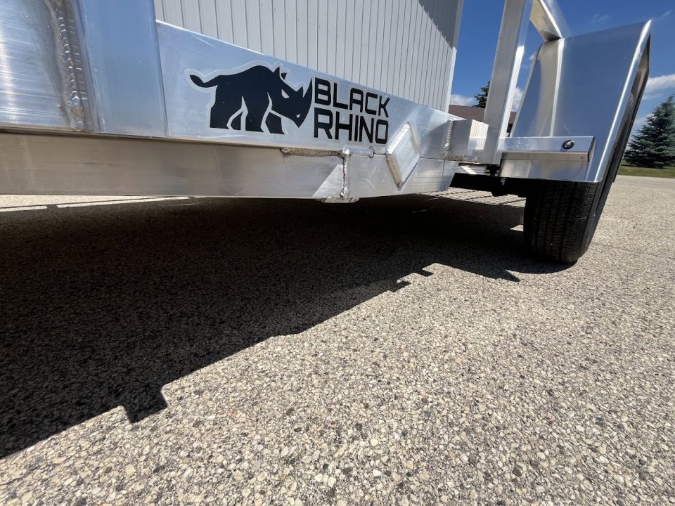 New 2026 Black Rhino Aluminum 81"x12' EXS712 w/ Wood Deck Utility Trailer