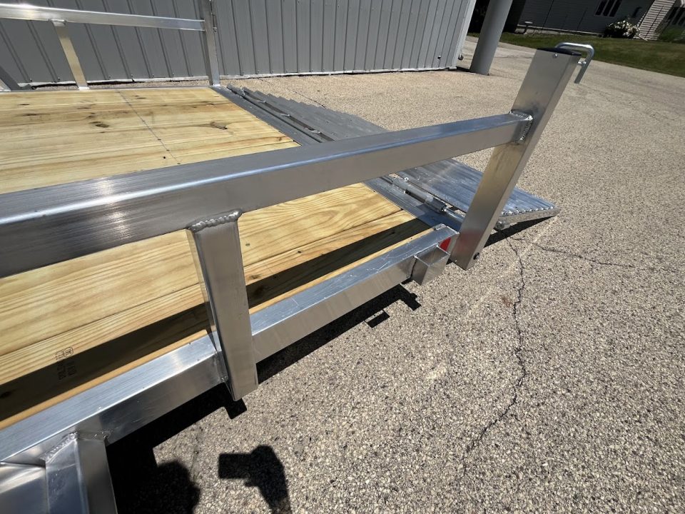 New 2026 Black Rhino Aluminum 81"x12' EXS712 w/ Wood Deck Utility Trailer