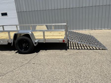 New 2026 Black Rhino Aluminum 81"x12' EXS712 w/ Wood Deck Utility Trailer