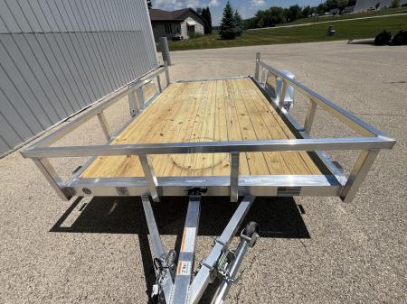 New 2026 Black Rhino Aluminum 81"x12' EXS712 w/ Wood Deck Utility Trailer