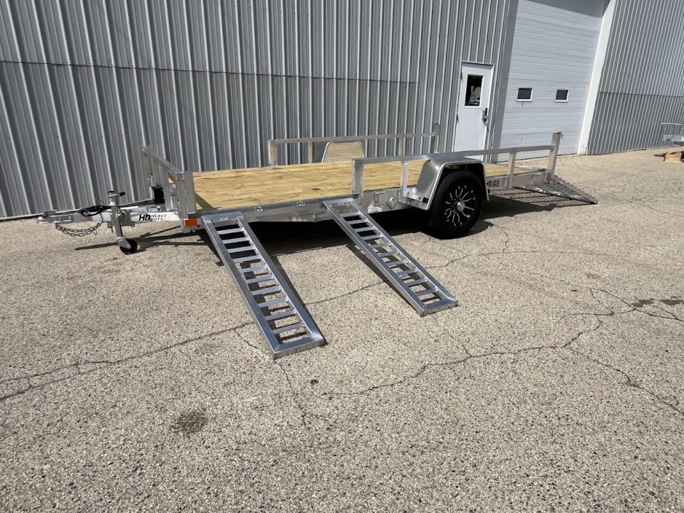 New 2026 Black Rhino 5K GVWR Aluminum 81"x168" EXS714-5k w/ Side Load Ramps, Wood Deck & Brakes Utility Trailer