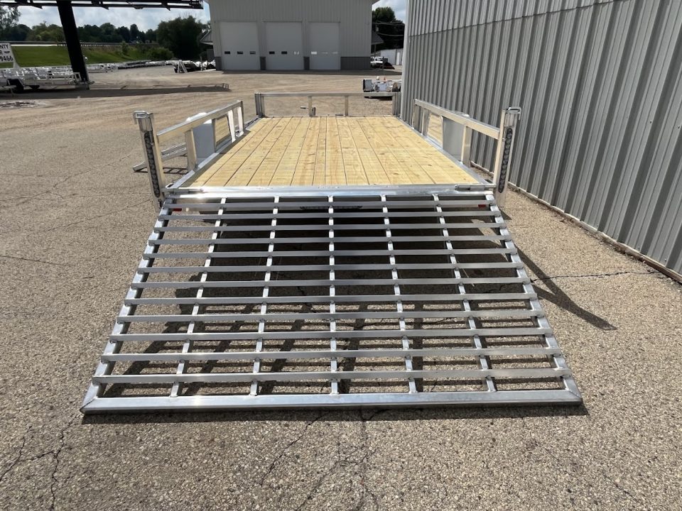 New 2026 Black Rhino 5K GVWR Aluminum 81"x168" EXS714-5k w/ Side Load Ramps, Wood Deck & Brakes Utility Trailer