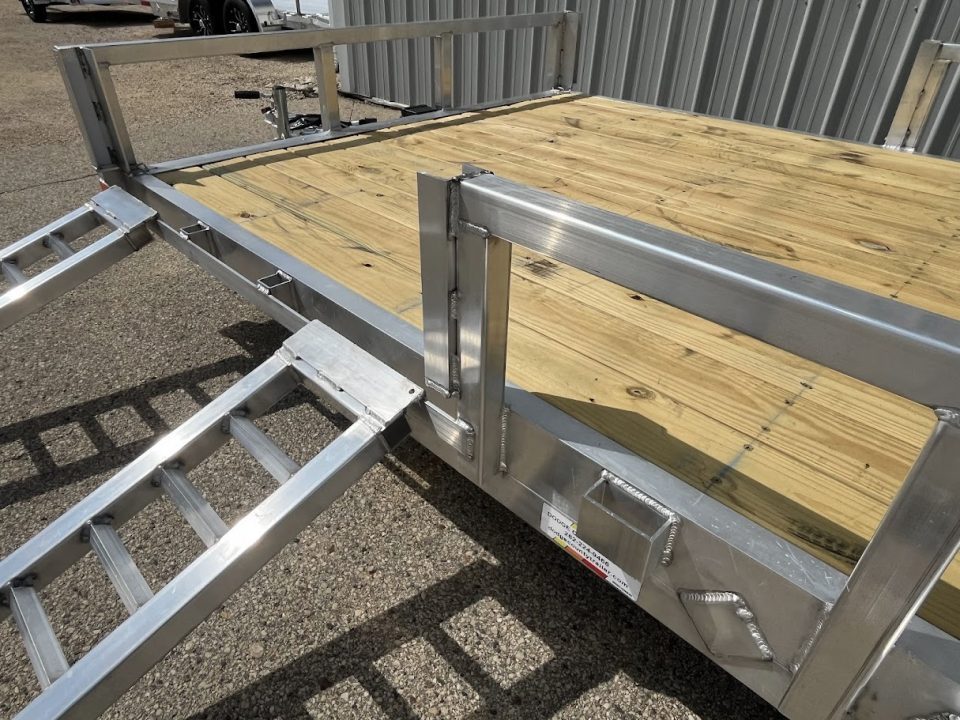 New 2026 Black Rhino 5K GVWR Aluminum 81"x168" EXS714-5k w/ Side Load Ramps, Wood Deck & Brakes Utility Trailer