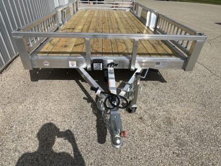 New 2026 Black Rhino 5K GVWR Aluminum 81"x168" EXS714-5k w/ Side Load Ramps, Wood Deck & Brakes Utility Trailer
