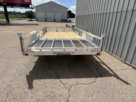 New 2026 Black Rhino 5K GVWR Aluminum 81"x168" EXS714-5k w/ Side Load Ramps, Wood Deck & Brakes Utility Trailer