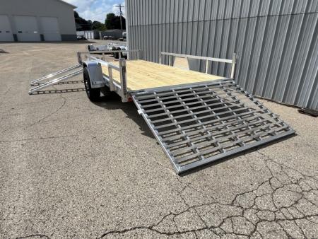 New 2026 Black Rhino 5K GVWR Aluminum 81"x168" EXS714-5k w/ Side Load Ramps, Wood Deck & Brakes Utility Trailer