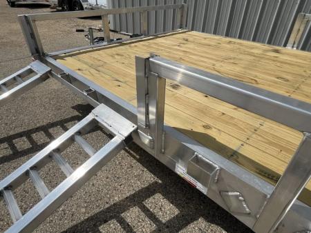 New 2026 Black Rhino 5K GVWR Aluminum 81"x168" EXS714-5k w/ Side Load Ramps, Wood Deck & Brakes Utility Trailer