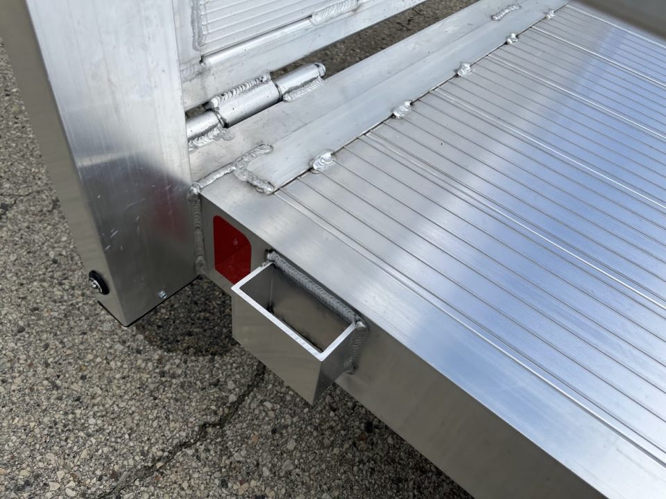 New 2026 Black Rhino Aluminum 81"X14' LSS714A w/ Side Load Ramps & Bi-Fold Gate Utility Trailer