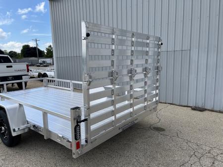 New 2026 Black Rhino Aluminum 81"X14' LSS714A w/ Side Load Ramps & Bi-Fold Gate Utility Trailer