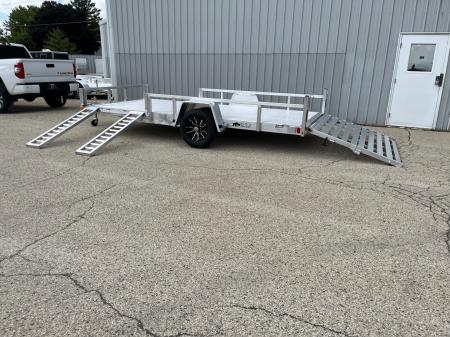New 2026 Black Rhino Aluminum 81 X14' LSS714A w/ Side Load Ramps & Bi-Fold Gate Utility Trailer