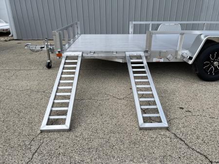 New 2026 Black Rhino Aluminum 81"X14' LSS714A w/ Side Load Ramps & Bi-Fold Gate Utility Trailer