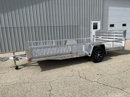 New 2026 Black Rhino Aluminum 81"X14' LSS714A w/ Side Load Ramps & Bi-Fold Gate Utility Trailer