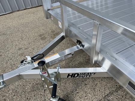New 2026 Black Rhino Aluminum 81"X14' LSS714A w/ Side Load Ramps & Bi-Fold Gate Utility Trailer