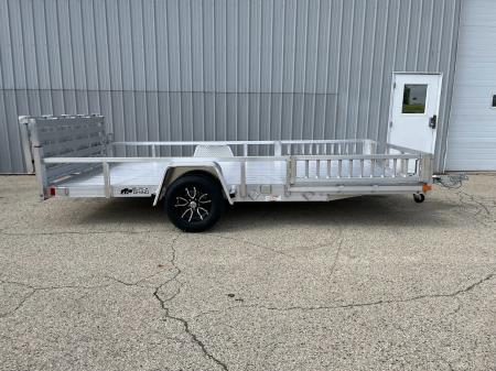 New 2026 Black Rhino Aluminum 81"X14' LSS714A w/ Side Load Ramps & Bi-Fold Gate Utility Trailer