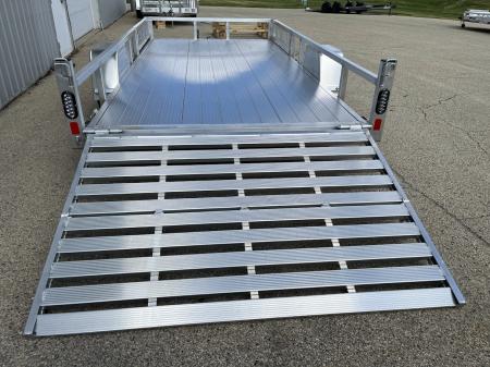 New 2026 Black Rhino Aluminum 81"X14' LSS714A w/ Side Load Ramps & Bi-Fold Gate Utility Trailer