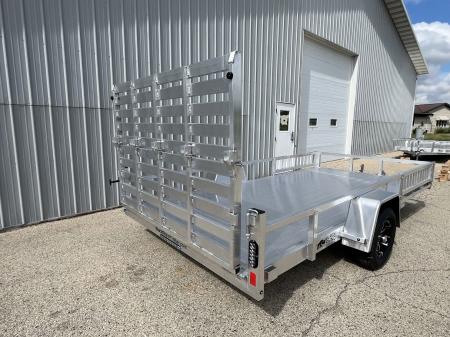 New 2026 Black Rhino Aluminum 81"X14' LSS714A w/ Side Load Ramps & Bi-Fold Gate Utility Trailer