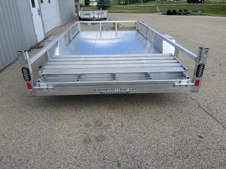 New 2026 Black Rhino Aluminum 81"X14' LSS714A w/ Side Load Ramps & Bi-Fold Gate Utility Trailer
