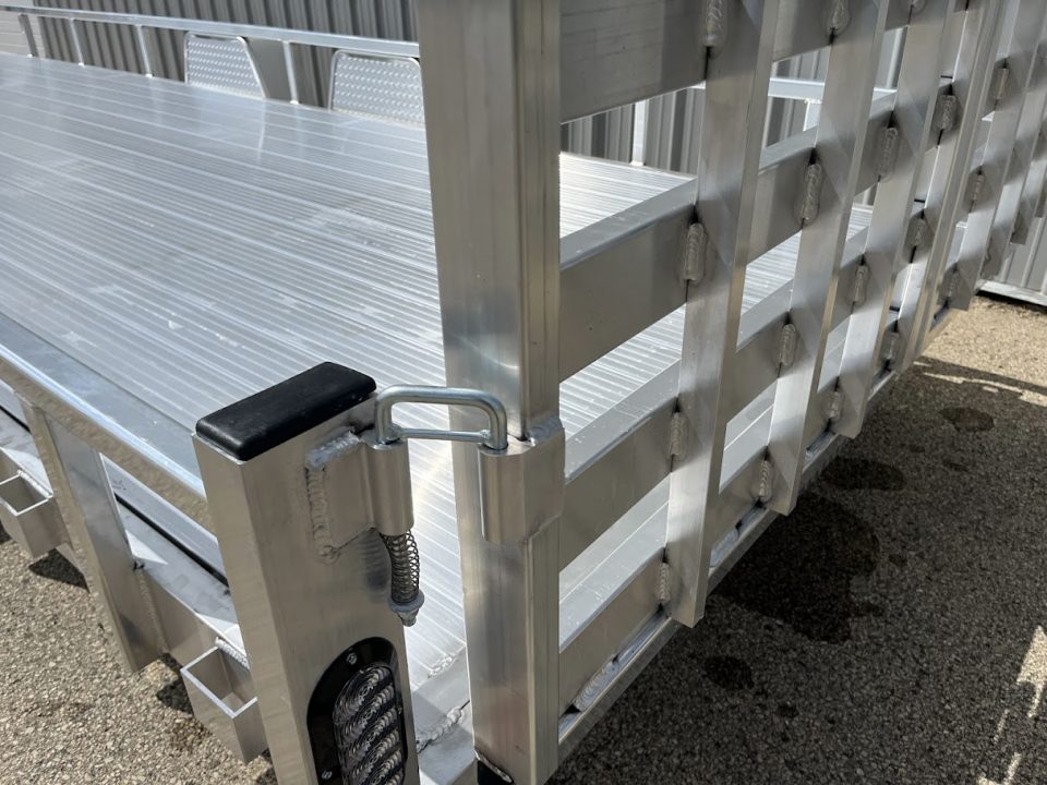New 2026 Black Rhino Aluminum 81"x24' LST724A-10K w/ Split Gate (Side by Side, UTV) Utility Trailer