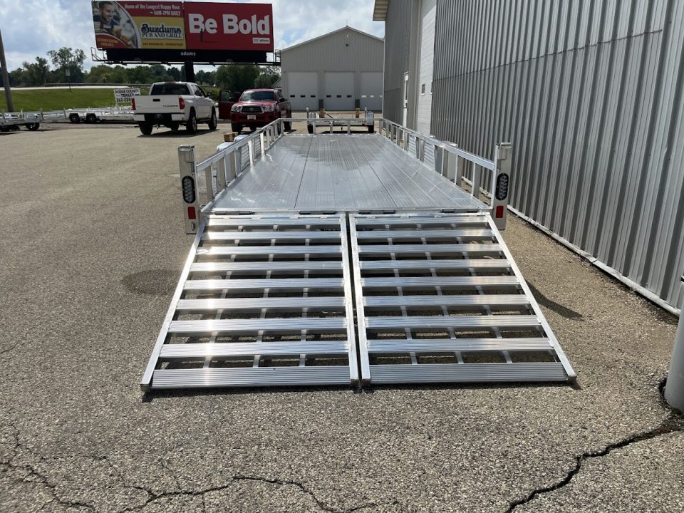 New 2026 Black Rhino Aluminum 81"x24' LST724A-10K w/ Split Gate (Side by Side, UTV) Utility Trailer