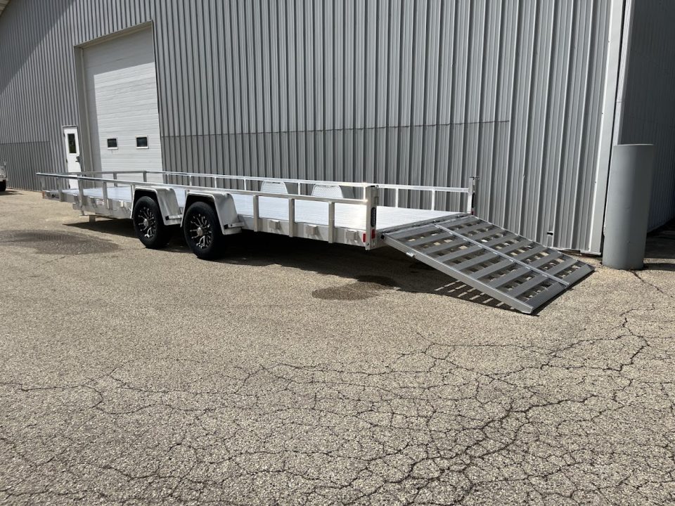 New 2026 Black Rhino Aluminum 81"x24' LST724A-10K w/ Split Gate (Side by Side, UTV) Utility Trailer
