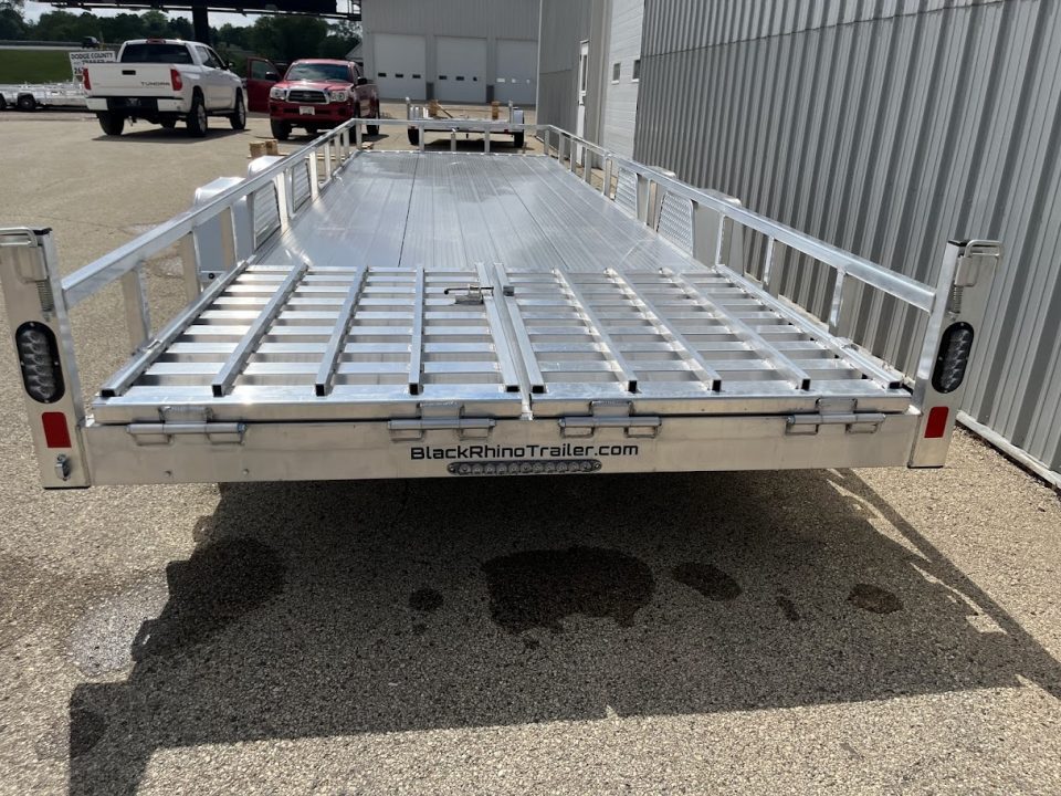 New 2026 Black Rhino Aluminum 81"x24' LST724A-10K w/ Split Gate (Side by Side, UTV) Utility Trailer