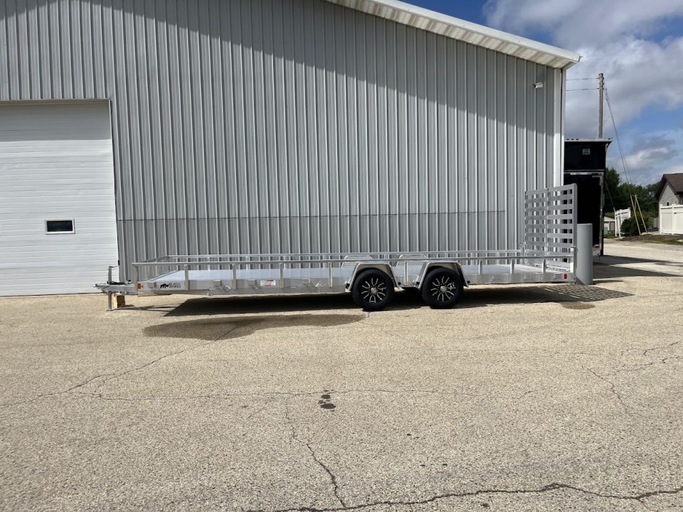 New 2026 Black Rhino Aluminum 81"x24' LST724A-10K w/ Split Gate (Side by Side, UTV) Utility Trailer