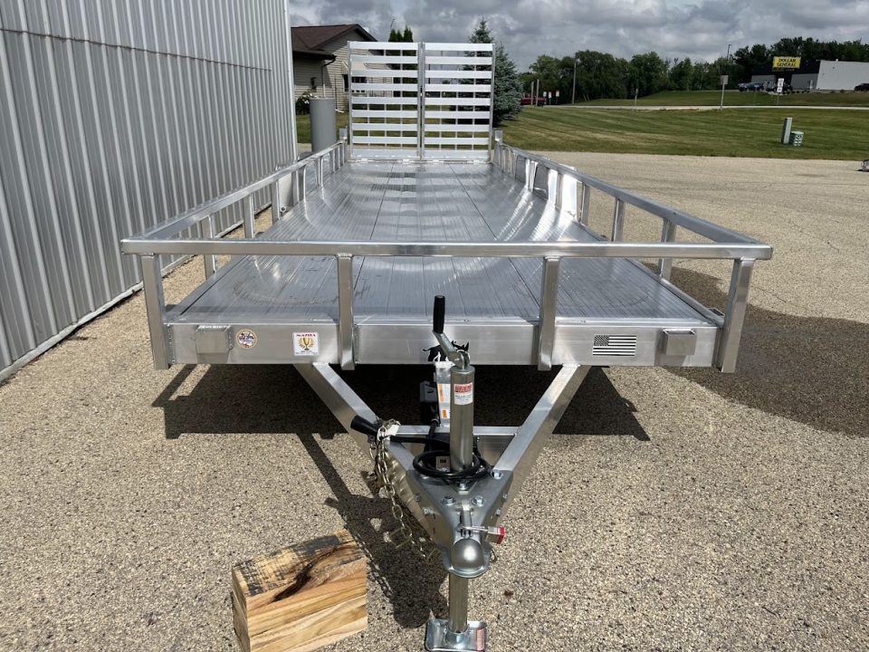 New 2026 Black Rhino Aluminum 81"x24' LST724A-10K w/ Split Gate (Side by Side, UTV) Utility Trailer
