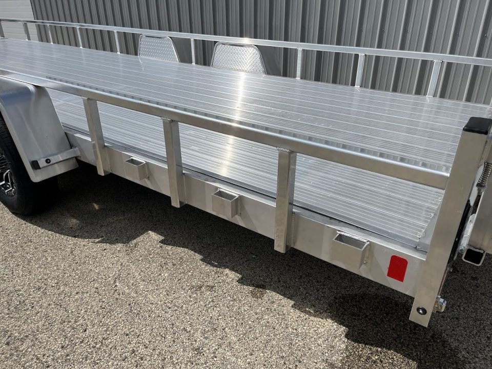 New 2026 Black Rhino Aluminum 81"x24' LST724A-10K w/ Split Gate (Side by Side, UTV) Utility Trailer