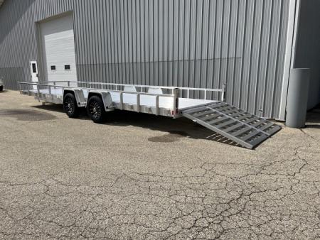New 2026 Black Rhino Aluminum 81"x24' LST724A-10K w/ Split Gate (Side by Side, UTV) Utility Trailer
