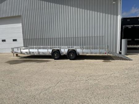 New 2026 Black Rhino Aluminum 81"x24' LST724A-10K w/ Split Gate (Side by Side, UTV) Utility Trailer