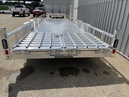 New 2026 Black Rhino Aluminum 81"x24' LST724A-10K w/ Split Gate (Side by Side, UTV) Utility Trailer