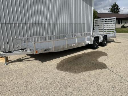 New 2026 Black Rhino Aluminum 81 x24' LST724A-10K w/ Split Gate (Side by Side, UTV) Utility Trailer