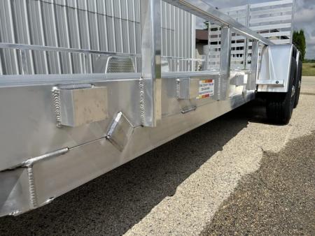 New 2026 Black Rhino Aluminum 81"x24' LST724A-10K w/ Split Gate (Side by Side, UTV) Utility Trailer