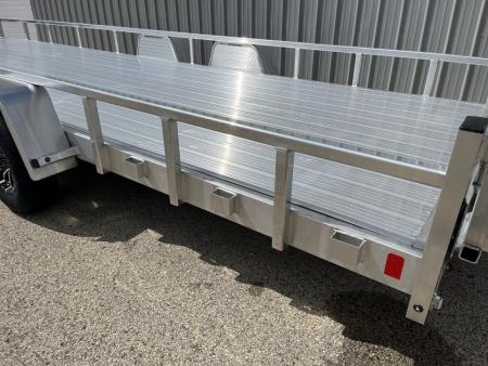 New 2026 Black Rhino Aluminum 81"x24' LST724A-10K w/ Split Gate (Side by Side, UTV) Utility Trailer