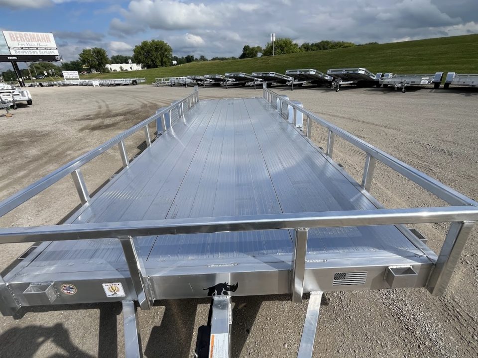 New 2026 Black Rhino Aluminum 81"x24' LST724A-10K w/ Split Gate (Side by Side, UTV) Utility Trailer