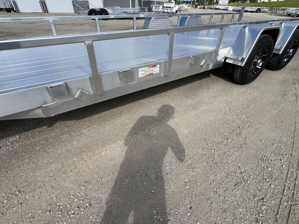 New 2026 Black Rhino Aluminum 81"x24' LST724A-10K w/ Split Gate (Side by Side, UTV) Utility Trailer