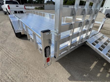 New 2026 Black Rhino Aluminum 81"x24' LST724A-10K w/ Split Gate (Side by Side, UTV) Utility Trailer