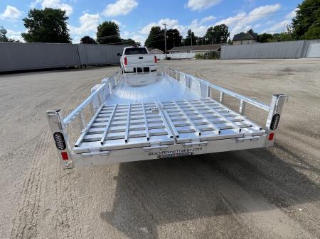 New 2026 Black Rhino Aluminum 81"x24' LST724A-10K w/ Split Gate (Side by Side, UTV) Utility Trailer