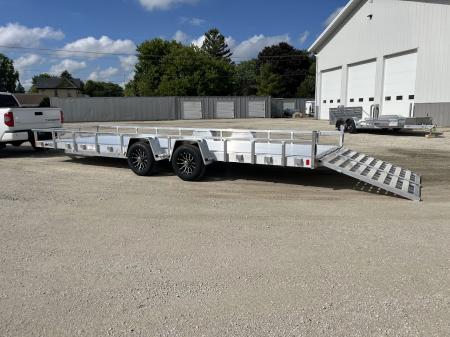 New 2026 Black Rhino Aluminum 81 x24' LST724A-10K w/ Split Gate (Side by Side, UTV) Utility Trailer