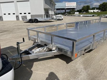 New 2026 Black Rhino Aluminum 81"x24' LST724A-10K w/ Split Gate (Side by Side, UTV) Utility Trailer