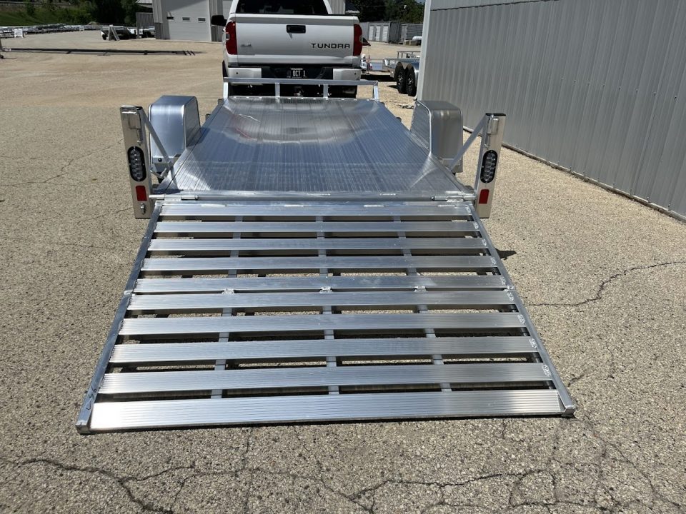 New 2026 Black Rhino Aluminum 6'x12' UTS612A w/ No Side Rails & Bi-Fold Gate Utility Trailer