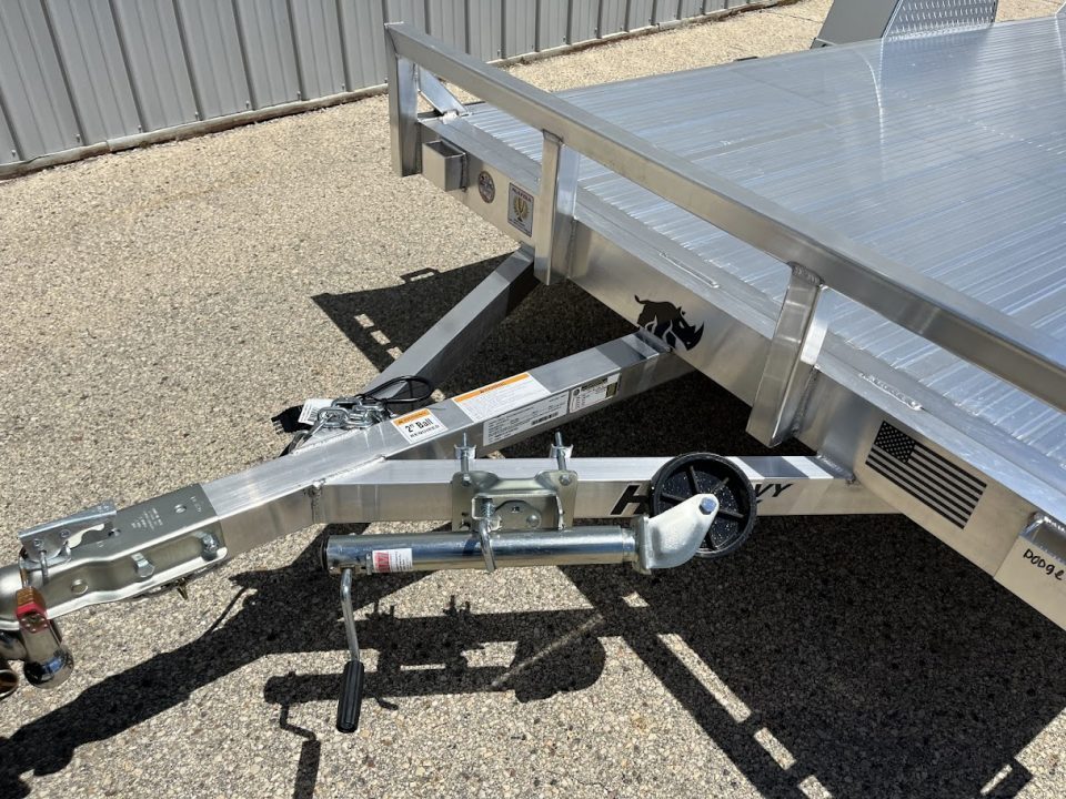 New 2026 Black Rhino Aluminum 6'x12' UTS612A w/ No Side Rails & Bi-Fold Gate Utility Trailer