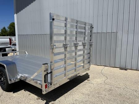 New 2026 Black Rhino Aluminum 6'x12' UTS612A w/ No Side Rails & Bi-Fold Gate Utility Trailer