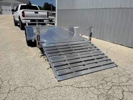 New 2026 Black Rhino Aluminum 6'x12' UTS612A w/ No Side Rails & Bi-Fold Gate Utility Trailer