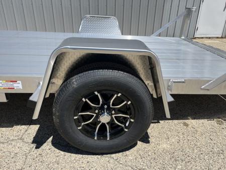 New 2026 Black Rhino Aluminum 6'x12' UTS612A w/ No Side Rails & Bi-Fold Gate Utility Trailer