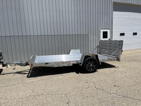 New 2026 Black Rhino Aluminum 6'x12' UTS612A w/ No Side Rails & Bi-Fold Gate Utility Trailer