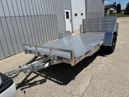 New 2026 Black Rhino Aluminum 6'x12' UTS612A w/ No Side Rails & Bi-Fold Gate Utility Trailer