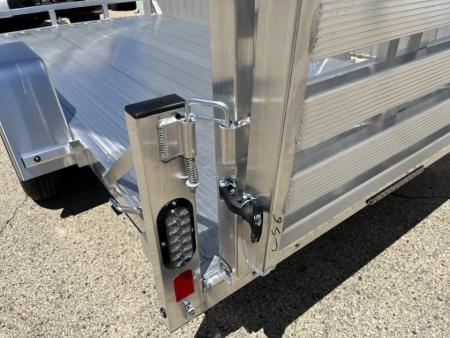 New 2026 Black Rhino Aluminum 6'x12' UTS612A w/ No Side Rails & Bi-Fold Gate Utility Trailer