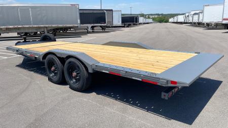 New Diamond C 22' HXD-210 Gravity Tilt Equipment Trailer 102" Wide: 23,000 GVWR, Drive Over Fenders, Spare